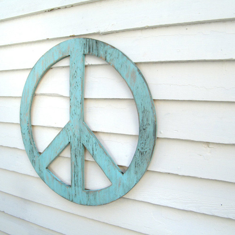 Charming Eclectic and Hip Peace Sign Wall Decorations Home Wall Art Decor
